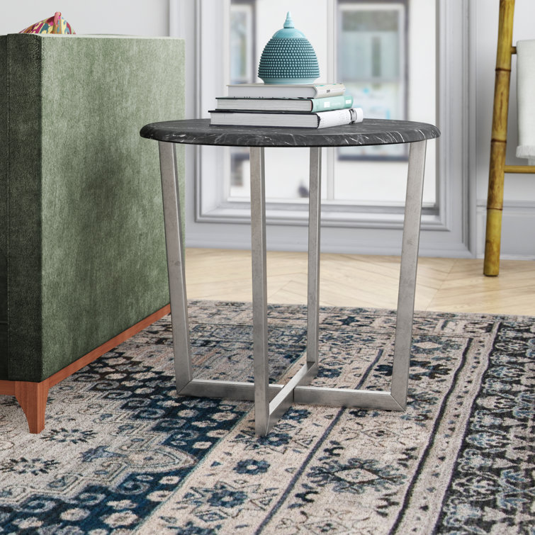 Latitude Run® Abduallah 2 Piece Marble Top Living Room Table Set